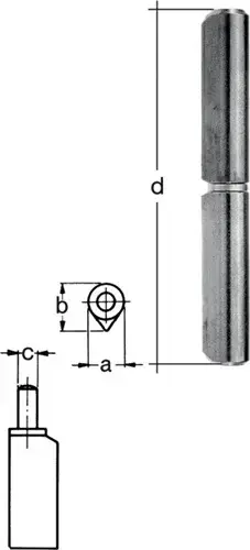 GAH Alberts Profilrolle Band-L.80 mm Stahl blank Stift-Ø 7 mm - 414863 Sale