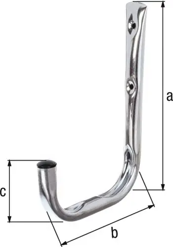 Preisknaller GAH Alberts Wandhaken einfach 150 mm Stahl verzinkt 215 mm 18 mm - 802042