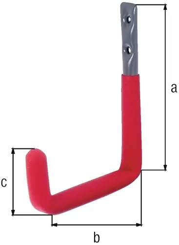 GAH Alberts Wandhaken U-Form Rotgummi 115 mm Stahl roh verzinkt 18 mm - 802165 Neu Im Sortiment
