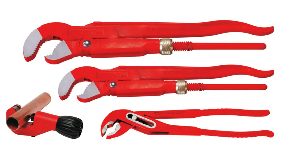 Echt ROTHENBERGER Zangenset - TC35, Wapu10", Eckrohrzange 1" und 1.1/2" - 070135X