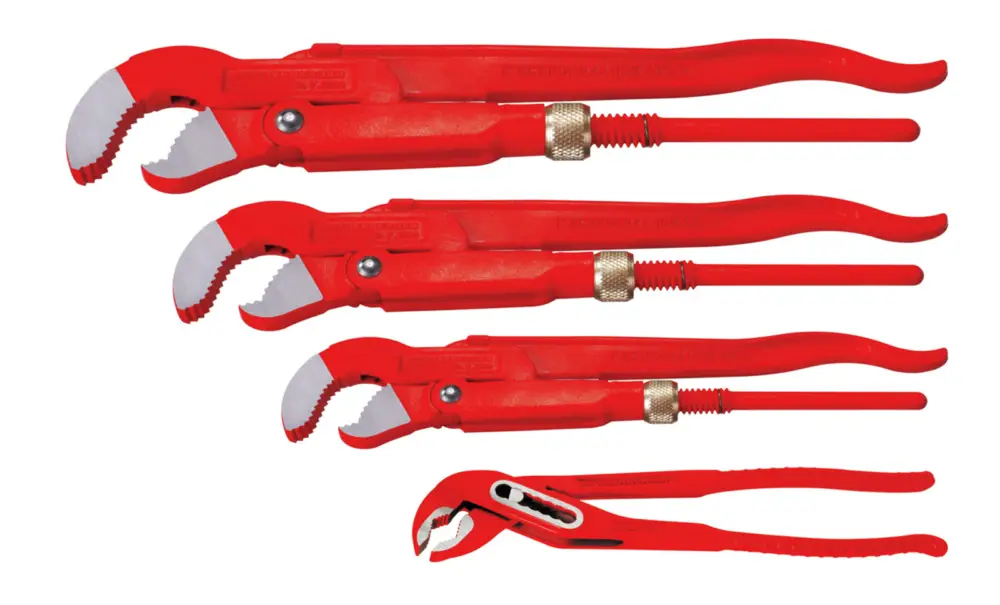 ROTHENBERGER Zangenset Eckrohrzange 1" - 1 1/2" - 2", Wasserpumpenzange 10" - 070137X Garantierte Lieferung