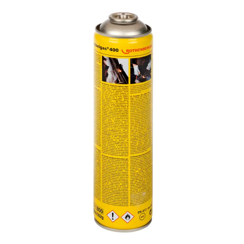 ROTHENBERGER Maxigas 400-Gaskartusche 600ml Gewinde-Anschluss 7/16"-EU Version B - 035570-B Billig