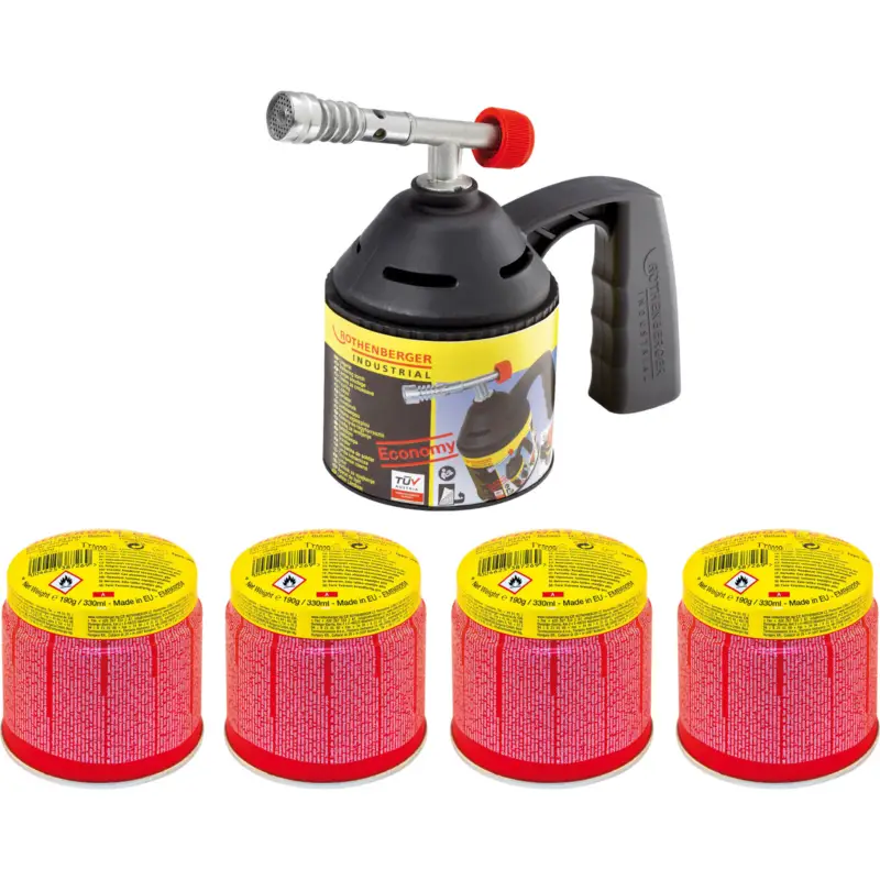 Zertifiziert ROTHENBERGER Industrial RoFlame Picard Eco Set + 4x C200 ILL Gas Cartridges - 1000000982