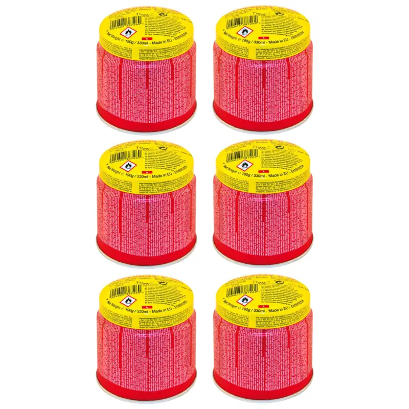 ROTHENBERGER Industrial C200 Supergas-Brenngas-Kartusche Stechkartusche NEU mit integriertem Gas Lock System 6 Stück Abverkauf