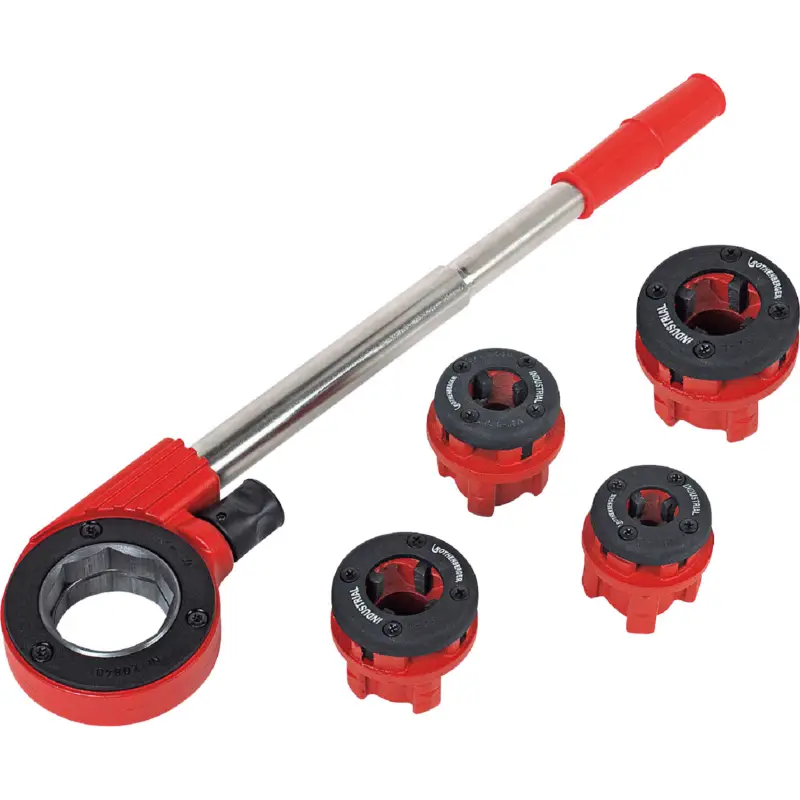 ROTHENBERGER Industrial SuperCut Premium Gewindeschneidkluppensatz mit 4 Schneidköpfen im Koffer - 070669E Sonderangebot