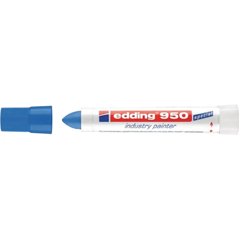 Billig edding Industrie-Pastenmarker 950 blau Strich-B. 10 mm Rundspitze - 4-950003