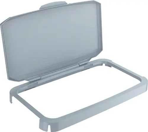 Abverkauf DURABLE Klappdeckel PP grau B510xT285mm f.Abfallbehälter 60l lebensmittelecht - 1800500050