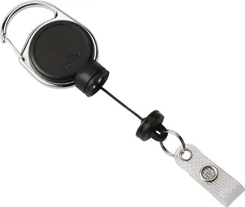 Jetzt Kaufen Durable Ausweishalter extra stark mit Druckknopfschlaufe schwarz - 832901