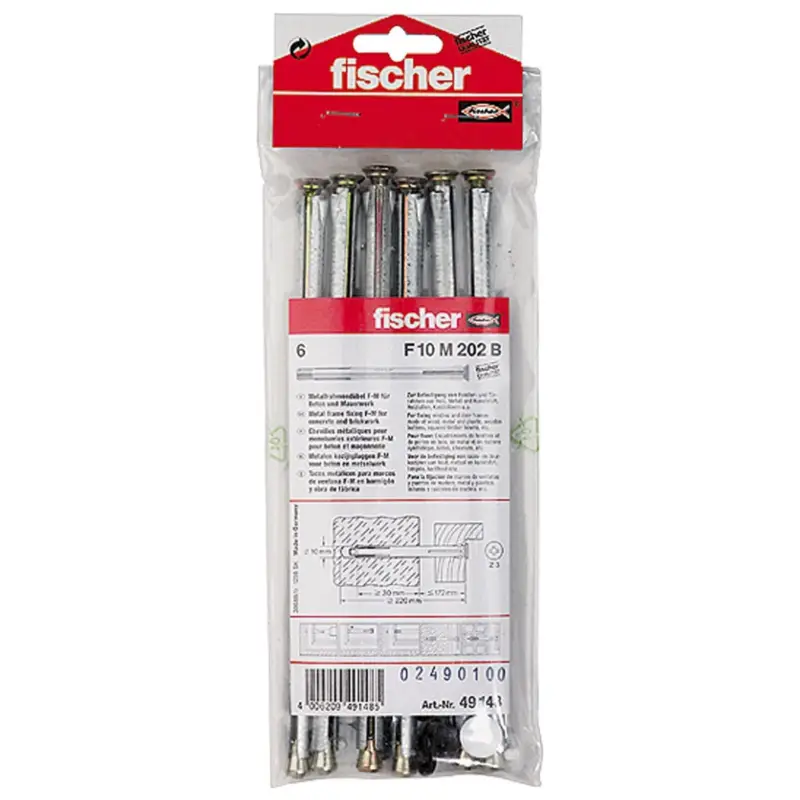 Direktkauf Fischer 6x Fensterrahmendübel F 10 M 202 B Beutel - 49148