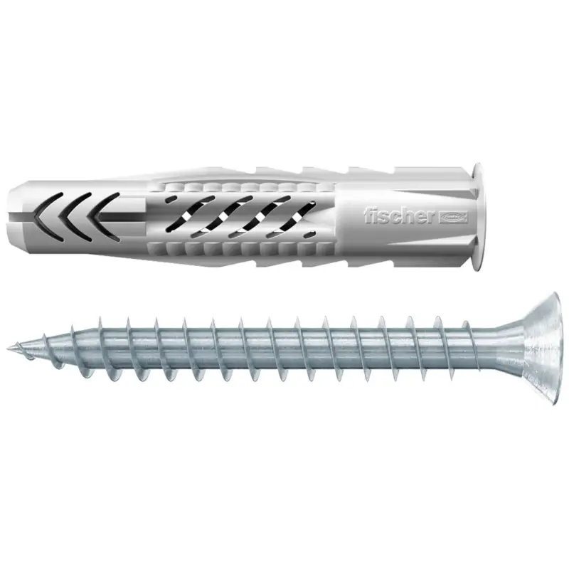 Sonderaktion Fischer 25x Universaldübel UX 8 x 50 R S/25 mit Rand und Schraube - 94760