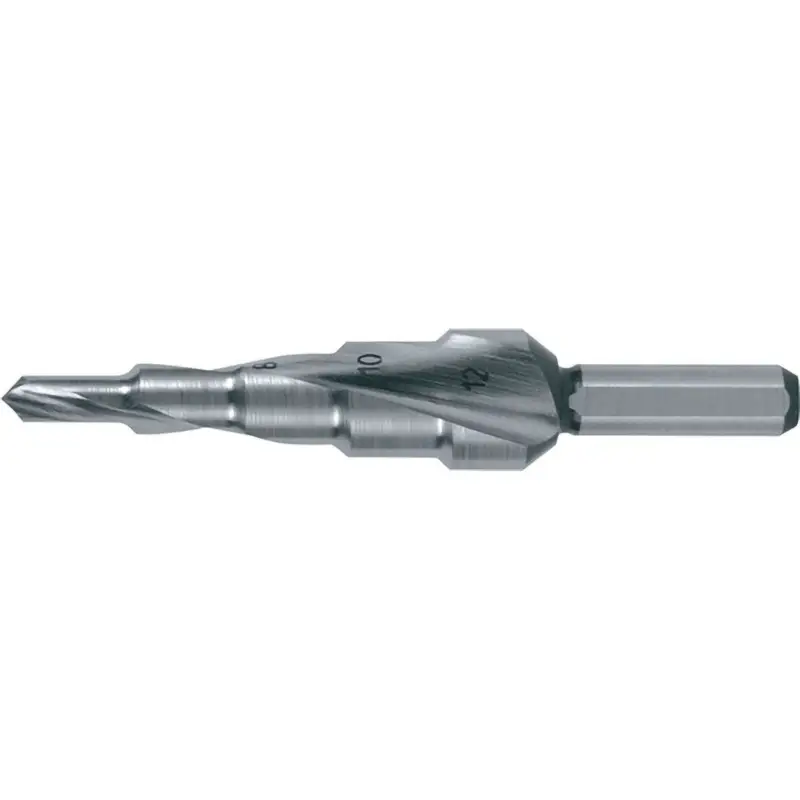 Saisonangebot RUKO Stufenbohrer HSS spiralgenutet mit Kreuzanschliff 5 Stufen Ø 4 - 12 mm - 101050-5