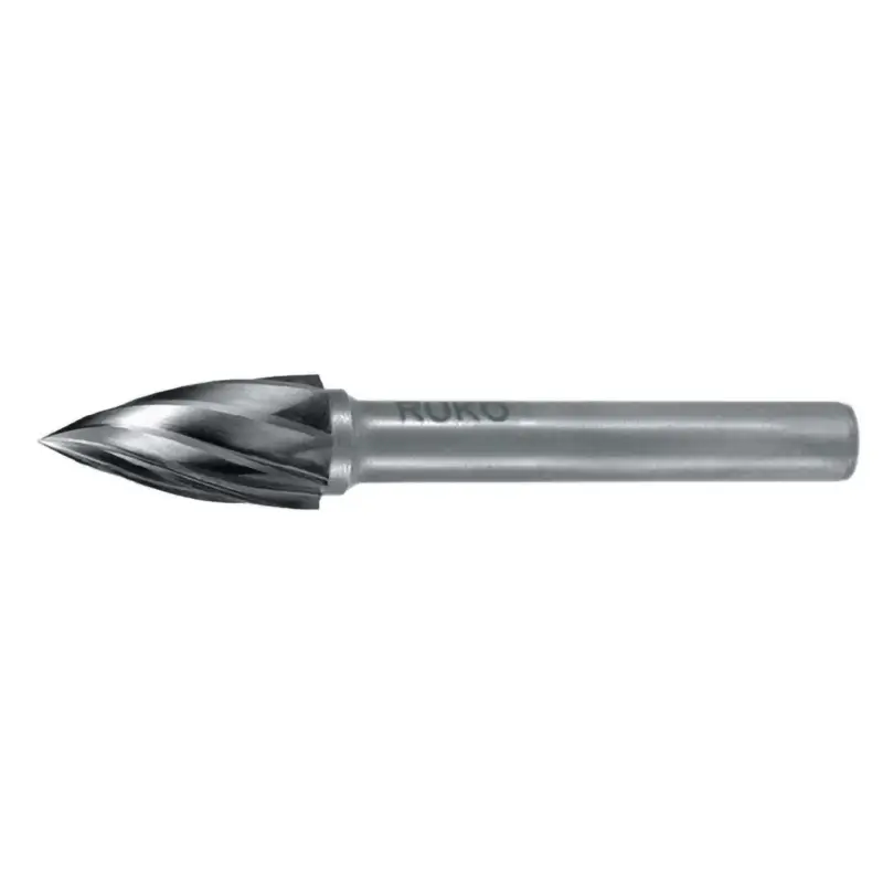 Must-Have RUKO Hartmetall-Frässtift SPG Ø 12 mm Kopflänge 25 mm Schaft-Ø 6 mm Verzahnung Alu - 116028A