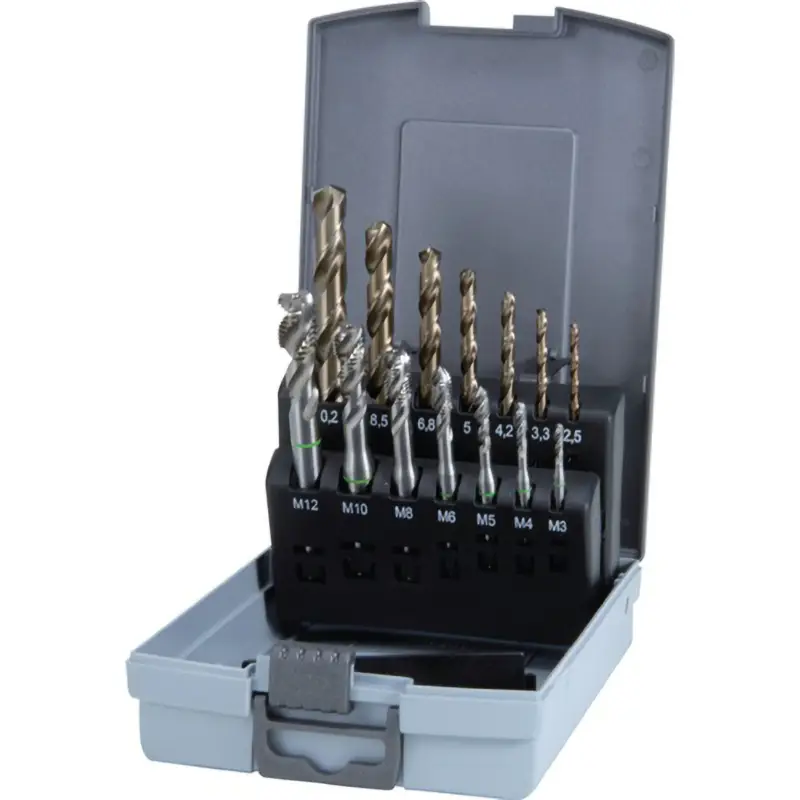 Knallerangebot RUKO Maschinengewindebohrer-Satz 14tlg. Form C HSSE-Co 5 in Kunststoffkassette - 245052RO