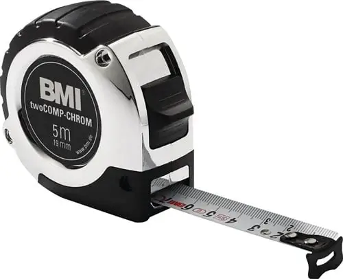 BMI Taschenrollbandmaß chrom L.2m B.16mm mm/cm EG II Ku.Automatic - 475241221 Günstig