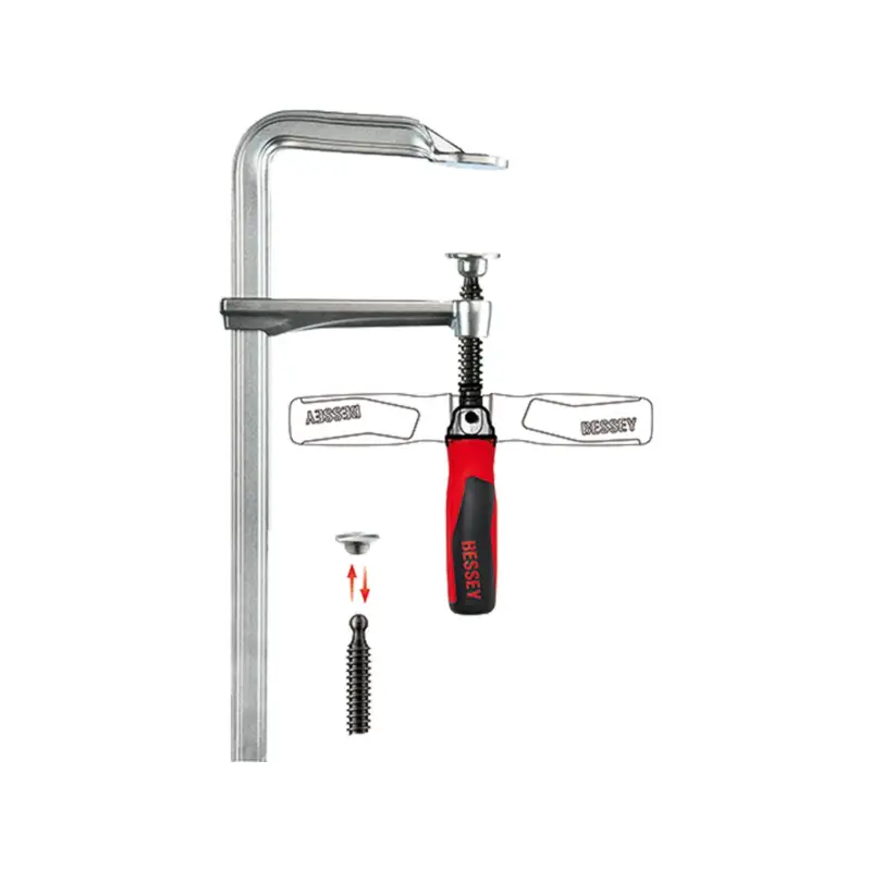 Billig Bessey Ganzstahl-Schraubzwinge GZ-KG Spannweite 500 mm Ausladung 120 mm - GZ50-12KG