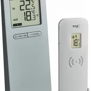 TFA Funkthermometer LOGOneo in.b.+50GradC/auß.-40GradC b.+60GradC H155xB64xT46mm Ku. - 30.3071.54 Billig