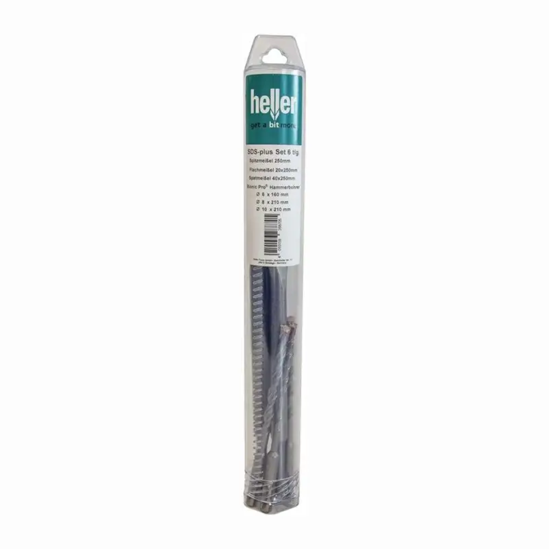 heller Einsteckwerkzeugset SDS-plus 6-teilig - 288705 Geprüft