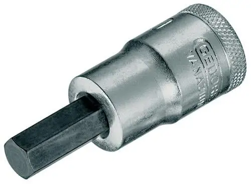 Sonderaktion Gedore Steckschlüsseleinsatz IN 19 (AF) 1/2″ Innen-6-kant SW 3/8" / 10 mm - 6155440