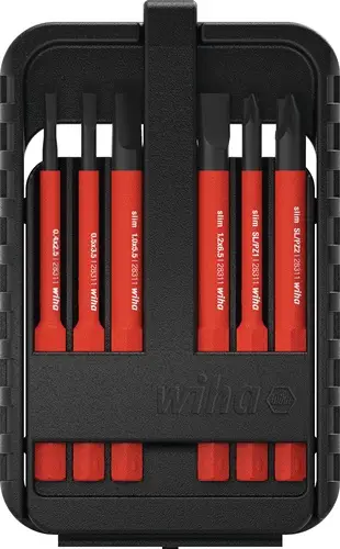 Neu Wiha Wechselklingensatz slimBit electric 6tlg. Schlitz / PH / PZD / (+/- SL / PZD) Torx - 44366
