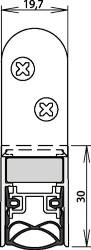 athmer Türdichtung Schall-Ex Ultra WS 1-290 2-s.L.1208mm Alu.silberf.HLT - 1-290-1210 Saisonangebot