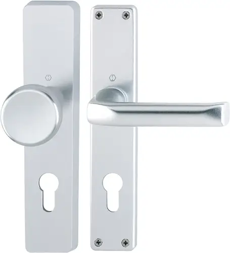 HOPPE Langschildgarnitur London 54/227/202SP/113 Alu. F1 PZ 72mm DIN L/R - 6271340 Abverkauf