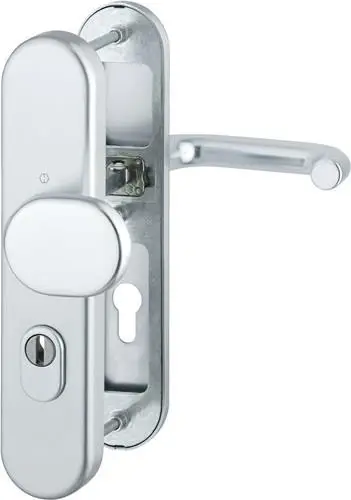 HOPPE Schutzgarnitur Paris 86G/3332ZA/3310/138L Alu.F1 72mm 42-47mm - 3666318 Geprüft