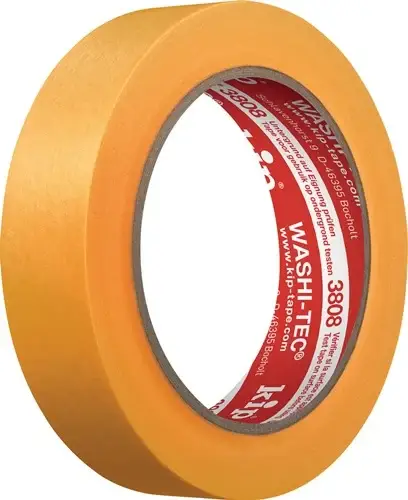 KIP Abdeckband 3808 WASHI-TEC Premium Goldkrepp glatt gelb 50 m x 18 mm Rolle - 3808-18 Mega-Angebot