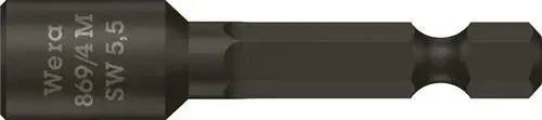 Wera Steckschlüsseleinsatz 869/4M mit 6-kant-Antrieb Schlüsselweite 13 mm Länge 50 mm mit Magnet - 5060428001 Meistverkauft