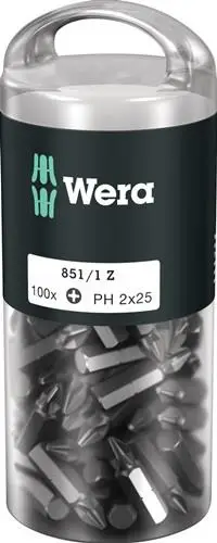 Sofort Bestellen Wera Bitgroßpackung (100 Stk.) 851/1 Z PH 2 Länge 25 mm - 5072441001