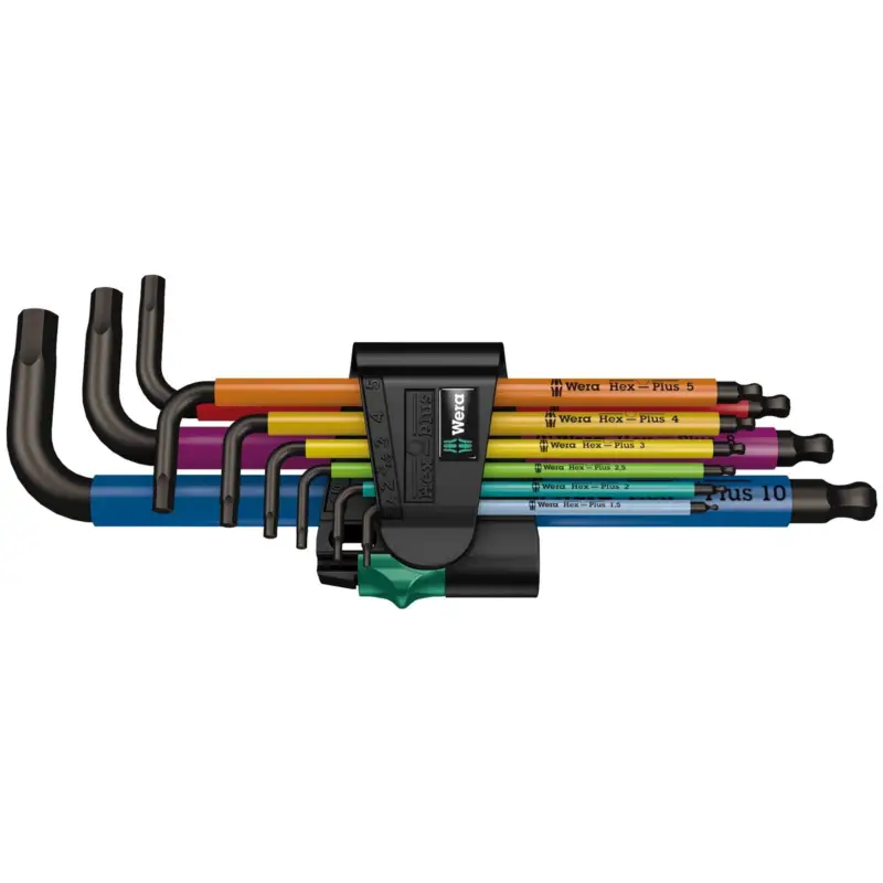 Wera 9tlg. Winkelschlüsselsatz 950 SPKL/SM N Multicolour metrisch Black Laser - 073593 Finale Aktion