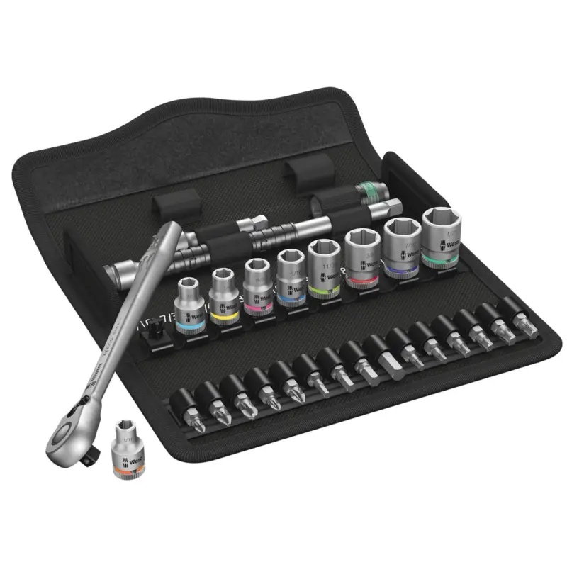 Wera 8100 SA 11 Zyklop Metal-Knarrensatz Umschalthebel 1/4"-Antrieb zöllig - 004021 Expressversand