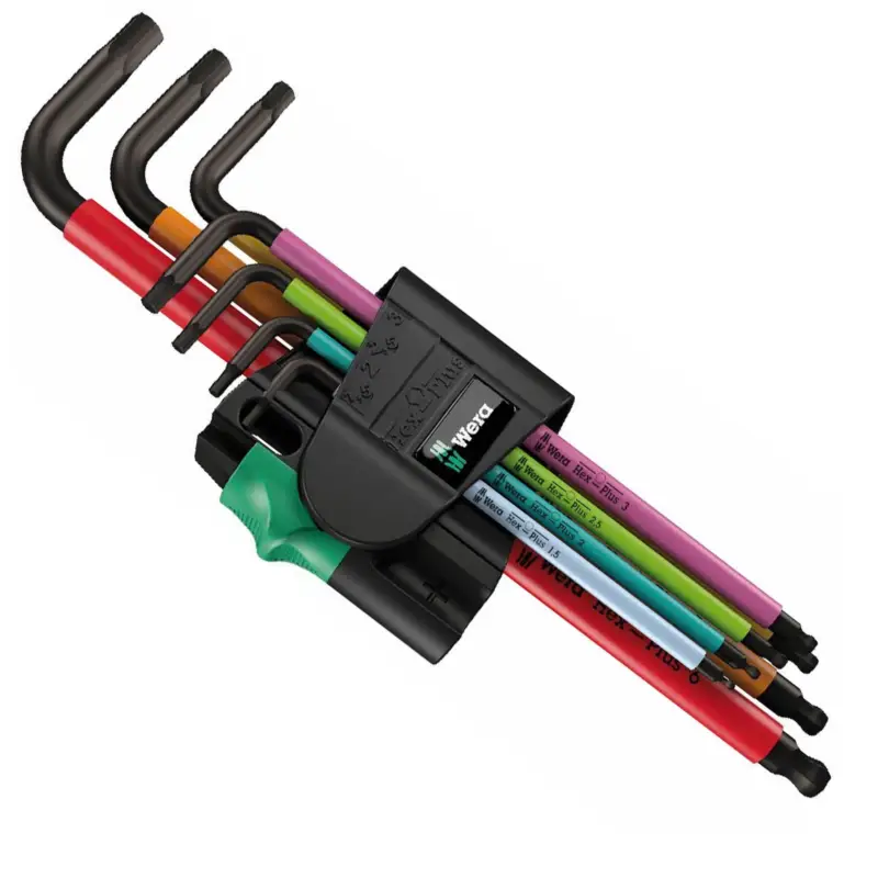Meistverkauft Wera 950 SPKL/7B SM Multicolour Magnet Winkelschlüsselsatz metrisch BlackLaser - 022534