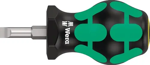 Echt Wera Schraubendreher 335 Stubby Schneiden-B.5,5mm Klingen-L.24,5mm 2K-Griff Rundkl. - 5008842001