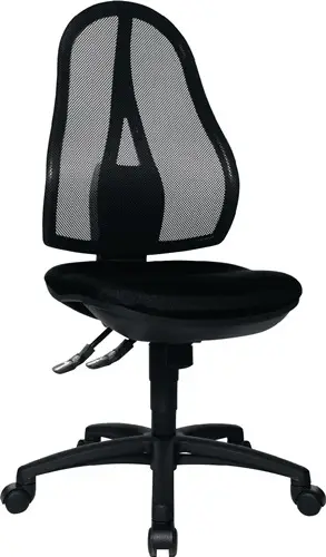 TOPSTAR Bürodrehstuhl m.Punktsynchrontechnik schwarz 430- 510mm o.Armlehnen Trgf.110kg - OP200 G20 Abverkauf
