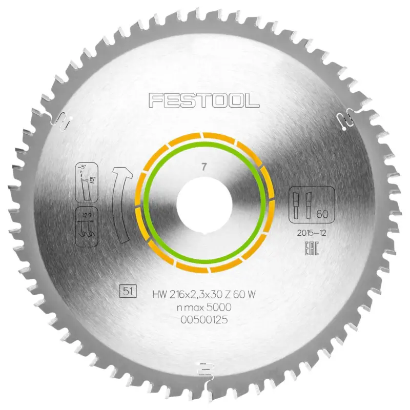 Online Kaufen Festool Kreissägeblatt WOOD FINE CUT HW 216 x 2,3 x 30 W60 - 500125
