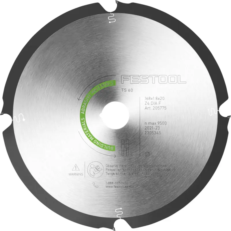 Festool Kreissägeblatt ABRASIVE MATERIALS DIA 168 x 1,8 x 20 F4 - 205769 Jetzt Kaufen