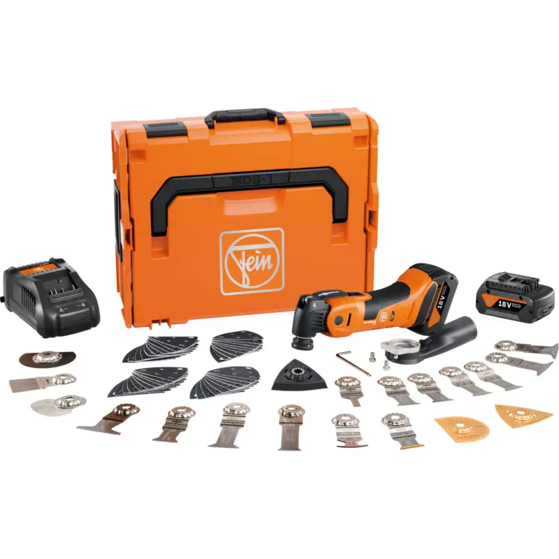 Fein Akku-MultiMaster AMM 700 MAX TOP AS 18 V / 2x 4,0 Ah Akku + Ladegerät inkl. Zubehör im Koffer - 71293661000 Wochenendangebot