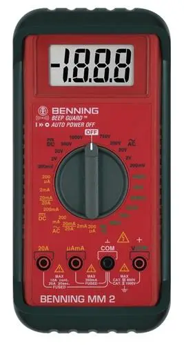 Neue Kollektion BENNING Multimeter MM 2 0,1 mV-750 V AC, 0,1 mV-1000 V DC - MM II 044028