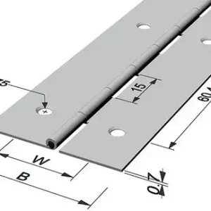 Mega-Angebot PG Stangenscharnier B.offen 32mm S.0,7mm 900mm Fe verms - 43734