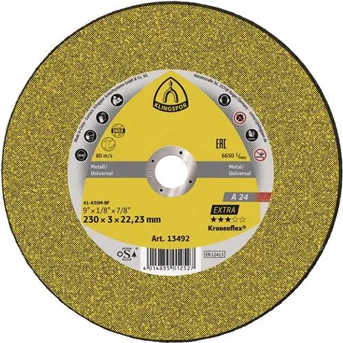 KLINGSPOR Trennscheibe A 24 Extra Ø 115 x 2,5 mm gekröpft - 188461 Bestseller