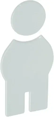 HEWI Symbol Mann 801.91.010 PA Farb-Nr.99 B.71,5mm H.150mm S.3mm - 801.91.010 99 Neue Ware