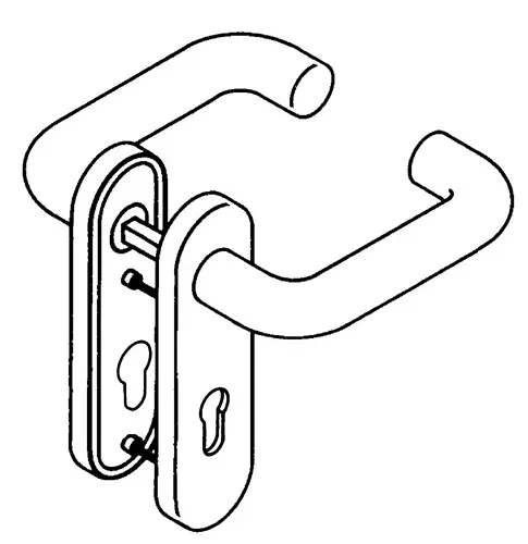 Direkt Vom Hersteller HEWI Kurzschildgarnitur 111R01.110 90 Ku.90 PZ rd Drückergrt - 111R01.110 90