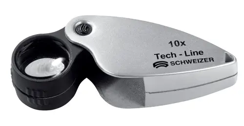 Nur Heute SCHWEIZER Einschlaglupe Tech-Line Vergr. 20x Linsen-D.16,8mm - 9620