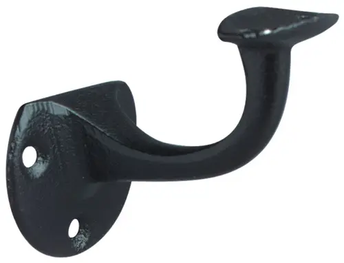 DENI Handlaufträger Gusseisen schwarz lack.D.Wandplatte 53mm gewölbte Auflage - 5202 0000 20 Bestseller