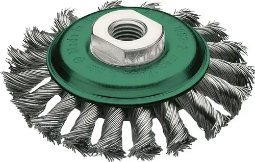 Lessmann Zopfkegelbürste Ø100 mm VA 12 mm 15.000 min-¹ - 471857 Markenprodukt
