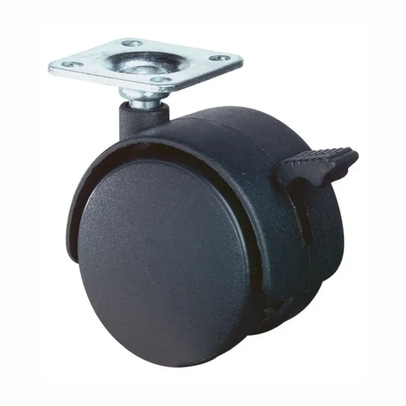 BS Rollen Kunststoffdoppelrolle mit Feststeller Polyamid Anschraubplatte 30 kg - F85.040.PL Aktuell