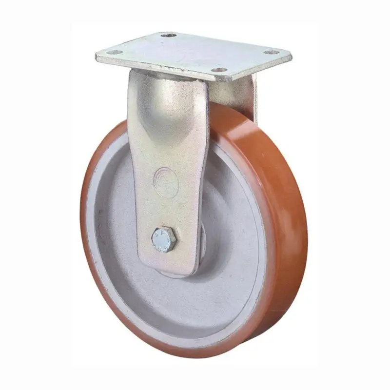 BS Rollen Schwerlast-Bockrolle mit Anschraubplatte Polyurethan-Bandage Kugellager 200 mm 1000 kg - RR110.C10.200 Direkt Vom Hersteller