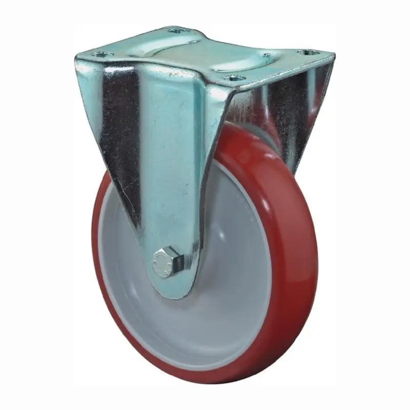 Direkt Vom Hersteller BS Rollen Bockrolle Guß-Polyurethan rot Rollenlager Rad-Ø 200 mm 300 kg - L410.B31.200