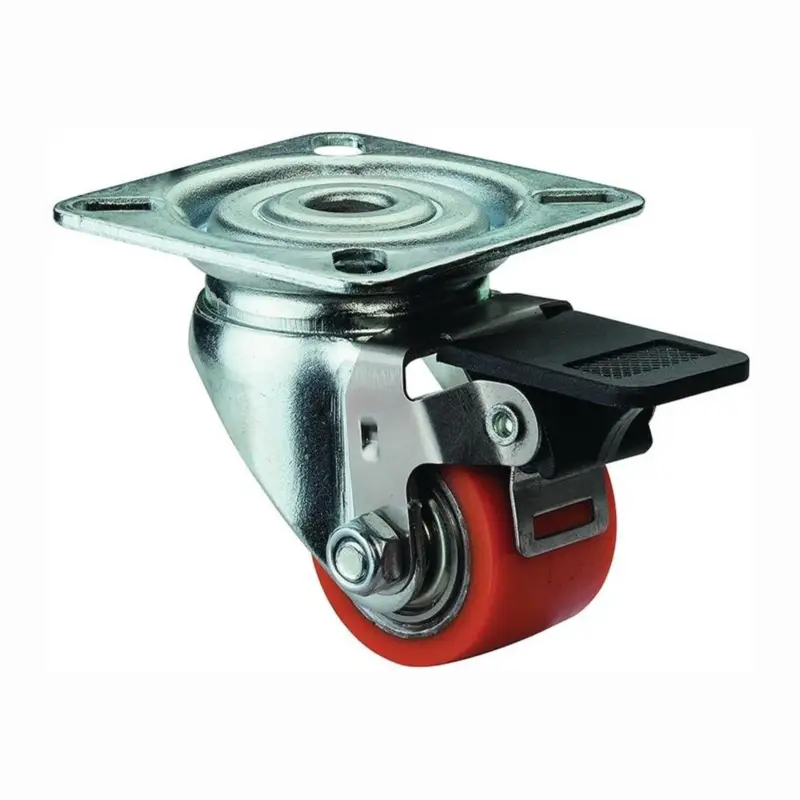 BS Rollen Lenkrolle mit Feststeller und Anschraubplatte Polyurethan Rad-Ø 50 mm 120 kg - A620.C10.050 Neu Im Sortiment