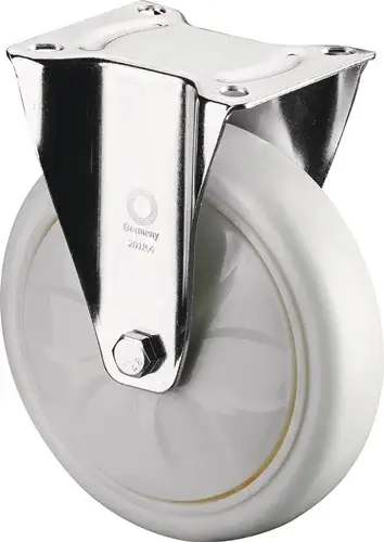 BS Rollen Bockrolle D.100mm Trgf.300kg Ku.Platte L138xB110mm Farbe Rl.weiß - N110.B15.103 Nur Heute